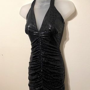 Taboo Black Leopard Print Dress